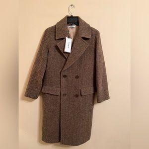 Fleurette Wool Coat Birdseed Color Size 10